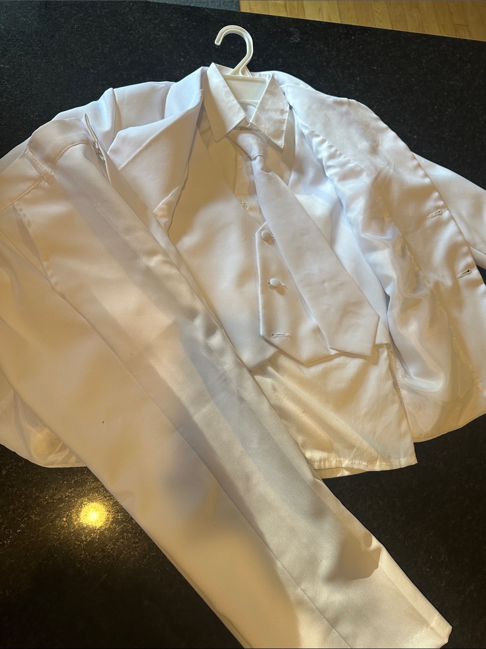 Men's White Dress Shirt with Matching Tie
